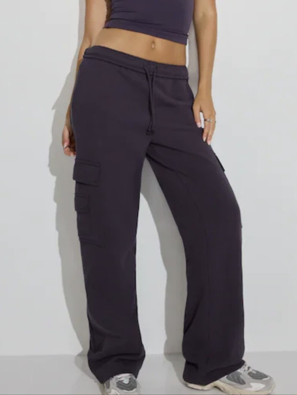 Garage Perky Plum Ultra Fleece Cargo Sweatpants-Comfortable Casual Pants Size S